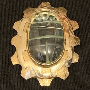 IXEL Two Tone Crystal Scarab Pendant or Brooch Made in Mexico